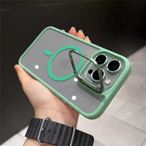 JZFDCLF Für iPhone 15 Pro Max Luxus-Telefonhülle mit magnetischem Linsenhalter und Ständer für iPhone 12 13 14 15 16 Plus Schutzhülle, Hellgrün, Für iPhone 16 Pro JZFDCLF Für iPhone 15 Pro Max Luxus-Telefonhülle mit magnetischem Linsenhalter und Ständer für iPhone 12 13 14 15 16 Plus Schutzhülle, Hellgrün, Für iPhone 16 Pro von JZFDCLF