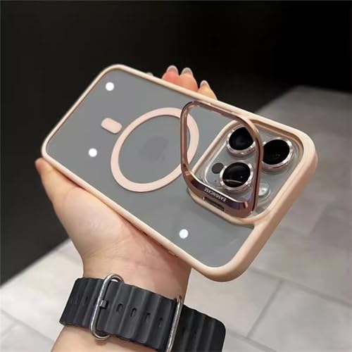 JZFDCLF Für iPhone 15 Pro Max Luxus-Telefonhülle mit magnetischem Linsenhalter und Ständer für iPhone 12 13 14 15 16 Plus Schutzhülle, Pink, für iPhone 15 Pro Max JZFDCLF Für iPhone 15 Pro Max Luxus-Telefonhülle mit magnetischem Linsenhalter und Ständer für iPhone 12 13 14 15 16 Plus Schutzhülle, Pink, für iPhone 15 Pro Max von JZFDCLF