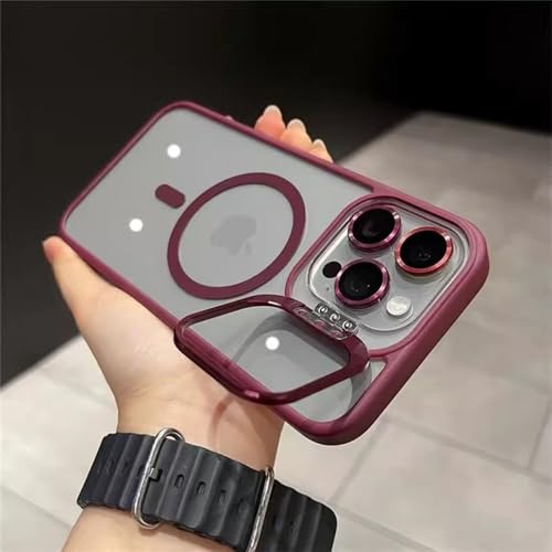 JZFDCLF Für iPhone 15 Pro Max Luxus-Telefonhülle mit magnetischem Linsenhalter und Ständer für iPhone 12 13 14 15 16 Plus Schutzhülle, rot, für iPhone 12ProMax JZFDCLF Für iPhone 15 Pro Max Luxus-Telefonhülle mit magnetischem Linsenhalter und Ständer für iPhone 12 13 14 15 16 Plus Schutzhülle, rot, für iPhone 12ProMax von JZFDCLF