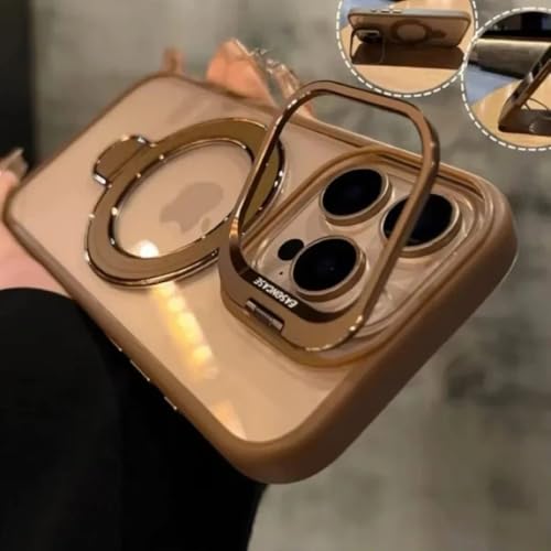 JZFDCLF Magnetische Glaslinsen-Ständer-Telefonhülle für iPhone 16 11 13 15 12 14 Pro Max 16 Plus Transparente Hüllenabdeckung, D Gold, Für iPhone 16PRO JZFDCLF Magnetische Glaslinsen-Ständer-Telefonhülle für iPhone 16 11 13 15 12 14 Pro Max 16 Plus Transparente Hüllenabdeckung, D Gold, Für iPhone 16PRO von JZFDCLF