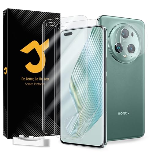 JZG 2+2 Stück für Honor Magic 5 Pro Schutzfolie[Nicht-Glas], Selbstheilende EPU-Folie + Kameraschutz, Fingerabdruck-ID unterstützen, Anti-Kratzer, HD Klar Magic 5 Pro Displayschutz von JZG
