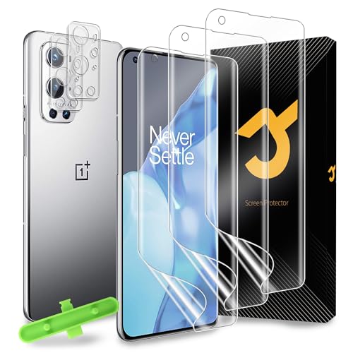 JZG 3+2 Stück folie für OnePlus 9 Pro Schutzfolie[Nicht-Glas], 3 Stück Flexible TPU-Folie, 2 Stück Kameraschutz, Selbstheilung in 10 Sekunden, Passgenau Ohne Randablösung, Hüllenfreundlich von JZG