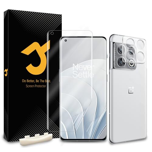JZG 4 Stück Displayschutzfolie OnePlus 10 Pro, EPU Displayschutzfolie P Hartglas, Selbstheilung in 10 Sekunden, blasenfrei, einfach zu installieren, HD klar von JZG