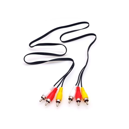 JZK 1,2 m Rot Gelb Weiß 3 Cinch-Stecker auf 3 Cinch-Stecker AV-Composite-Kabel, Audio-Video-Kabel zum Anschluss von VHS-/Video-/DVD-Player an Fernseher JZK 1,2 m Rot Gelb Weiß 3 Cinch-Stecker auf 3 Cinch-Stecker AV-Composite-Kabel, Audio-Video-Kabel zum Anschluss von VHS-/Video-/DVD-Player an Fernseher von JZK