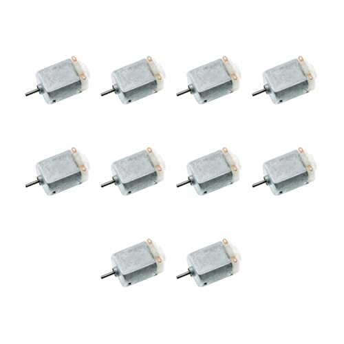 JZK 10 Stück 130 DC Mini-Motor, Mikro-Elektromotor, 130 Motor, Hochgeschwindigkeits-Spielzeugmotor, DC-Motor, 3 V, kleiner Motor für DIY-Spielzeug, ferngesteuertes Auto von JZK