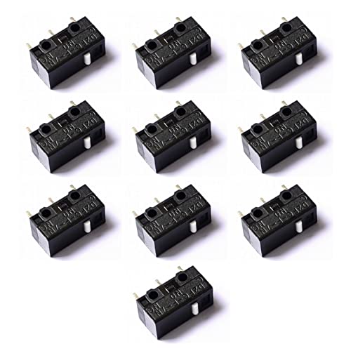 JZK 10 x D2FC-F-7N Mikroschalter, 3-poliger Mikroschalter d2fc-f-7n Maus-Mikroschalter, Licht-Touchschalter für Mausreparatur von JZK