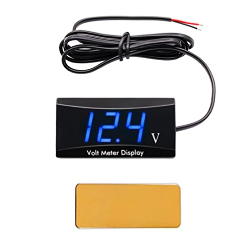 JZK 12V Voltmeter 12 Volt Meter, DC 12V Boot Auto Motorrad LED Voltmeter wasserdicht mit blau LED-Anzeige, Motorrad-Spannungsmonitor, Motorrad-Spannungsanzeige, digitales Auto-Voltmeter-Messgerät von JZK