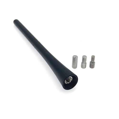 JZK 17.7 cm Autoradio Antenne, universeller Ersatz-Antennenmast aus Gummi zur Dachmontage, Autoradio-Antennenaufsatz, Autodachantenne für optimalen AM-FM-Empfang mit M4, M5, M6 von JZK