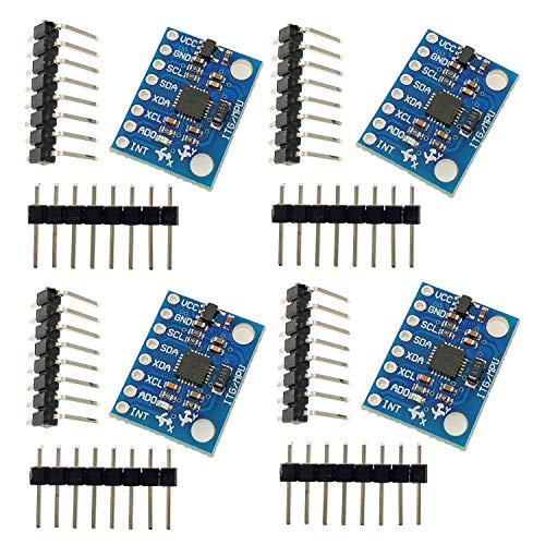 JZK 4 x GY-521 MPU-6050 6DOF Modul 3-Achsen-Gyroskop + 3-Achsen-Beschleunigungssensor Accelerometer Neigungssensor für Raspberry Pi und Arduino-Projekte von JZK