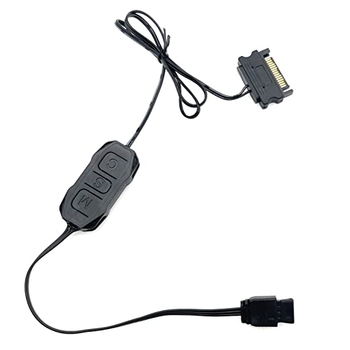 JZK 5V 3 Pin ARGB Controller SATA Netzteil, integrierter Lichtmodus, für Motherboard ohne 5V ARGB oder für DIY ARGB Lüfter, ARGB Lichtleiste, Beleuchtungsplatine von JZK