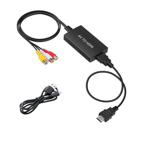 JZK AV-auf-HDMI-Adapterkabel, Cinch-zu-HDMI-Konverter, unterstützt 1080p für WII, STB, VHS, VCR, Blue-Ray-DVD-Player uvm JZK AV-auf-HDMI-Adapterkabel, Cinch-zu-HDMI-Konverter, unterstützt 1080p für WII, STB, VHS, VCR, Blue-Ray-DVD-Player uvm von JZK