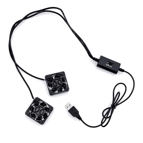 JZK Dualer 40mm USB DC 5V Lüfter mit 3 einstellbaren Geschwindigkeiten, Belüftung in Computergehäuse, Video Audio DIY Gehäuse, TV-Box, Leistungsverstärker, elektronischem Lasttest und Projektor von JZK