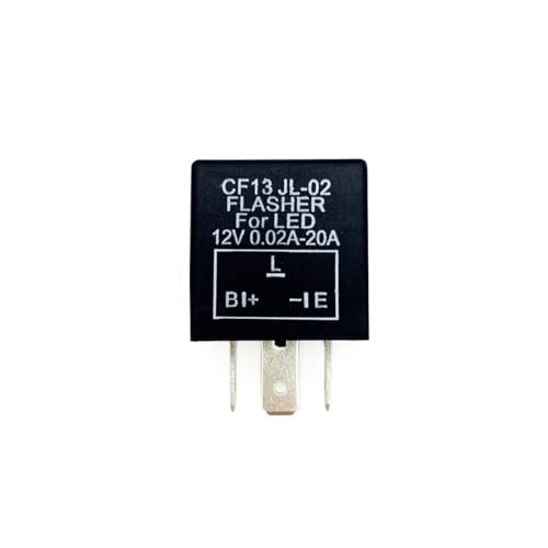 JZK LED Lampe Blinkerrelais, 12V 3 poliger Blinkerblinker, B.L.E-Typ, lastunabhängiges CF13, einstellbares Blinkerrelais für Auto, Fahrzeug, Motorrad JZK LED Lampe Blinkerrelais, 12V 3 poliger Blinkerblinker, B.L.E-Typ, lastunabhängiges CF13, einstellbares Blinkerrelais für Auto, Fahrzeug, Motorrad von JZK