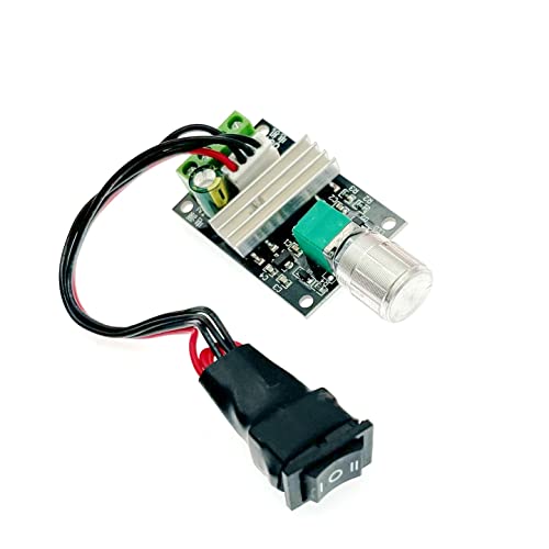 JZK PWM DC Motor Drehzahlregler reversibel mit Schalter, 3A 6V 24V 12V PWM Motorregler mit Geschwindigkeitsregelschalter, 1203BB DC Spannungsregler Modul von JZK