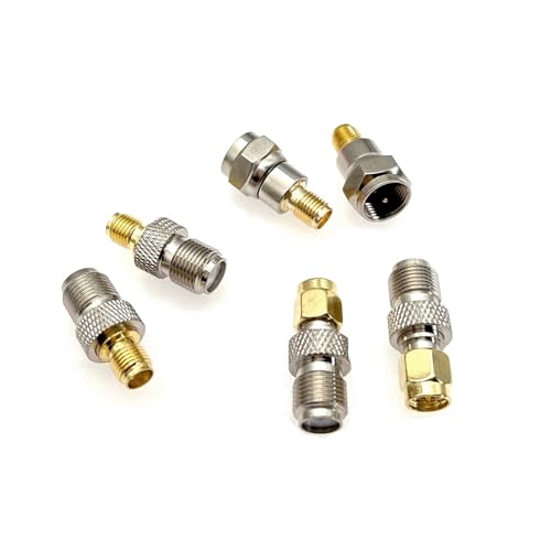 JZK Set mit 2–6 Stück F-Typ auf SMA-Stecker/Buchse-Adapter-Koaxialstecker JZK Set mit 2–6 Stück F-Typ auf SMA-Stecker/Buchse-Adapter-Koaxialstecker von JZK