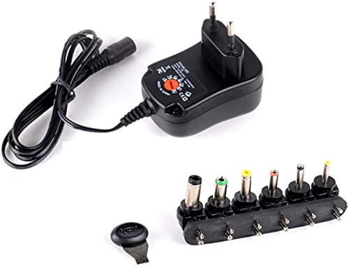 JZK Universal Ladegerät 12W 3V / 4,5V / 5V / 6V / 7,5V / 9V / 12V Adapter Netzteil für Haushaltselektronik Lautsprecher Radios Smartphones Überwachungskameras von JZK