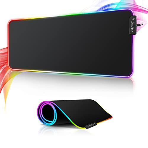 JZMATECH RGB Gaming Mauspad 800x300mm, XL Mousepad mit 14 Beleuchtungs Modi und 7 LED Farben, Großes Erweitertes Leuchtendes Anti Rutsch für Computer PC Gamer JZMATECH RGB Gaming Mauspad 800x300mm, XL Mousepad mit 14 Beleuchtungs Modi und 7 LED Farben, Großes Erweitertes Leuchtendes Anti Rutsch für Computer PC Gamer von JZMATECH