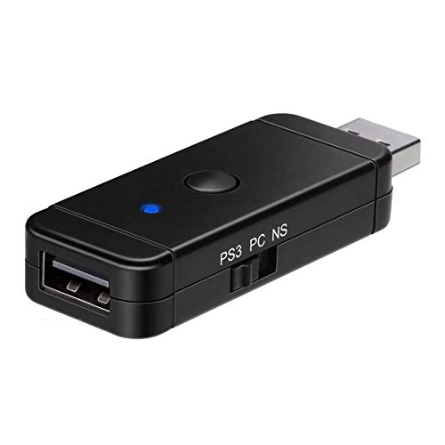 GZW-Shop Bluetooth Wireless Controller Adapter für den NS Switch / PS3 / PS4 /PS5/Xbox Converter Empfänger Controller für NS Switch PS3 und Windows PC von JZW-Shop