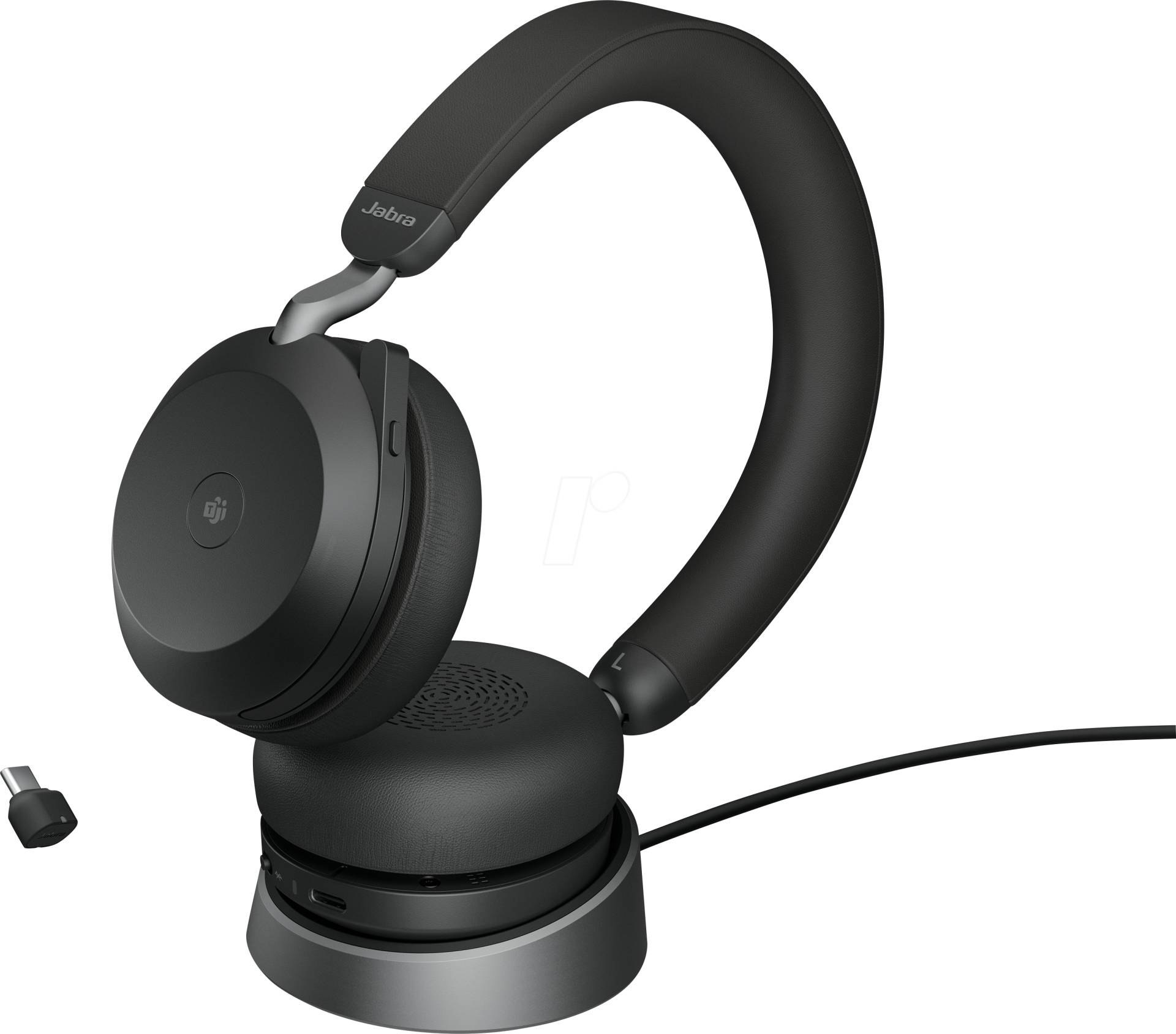 JA 27599-989-889 - Headset, Evolve2 75, USB-C, UC, mit Ladestation, Schwarz von Jabra