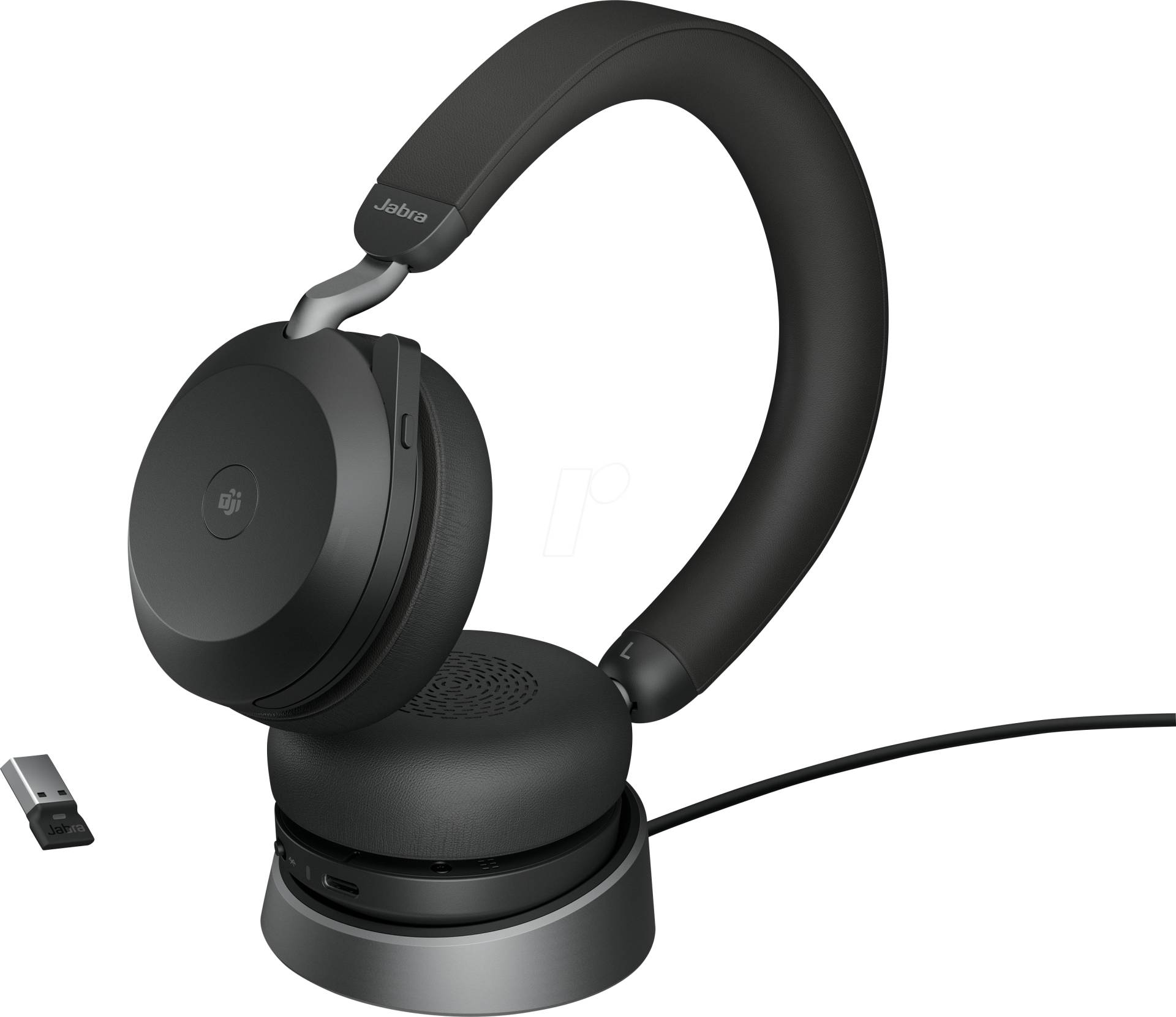 JA 27599-989-989 - Headset, Evolve2 75, USB-A, UC, mit Ladestation, Schwarz von Jabra