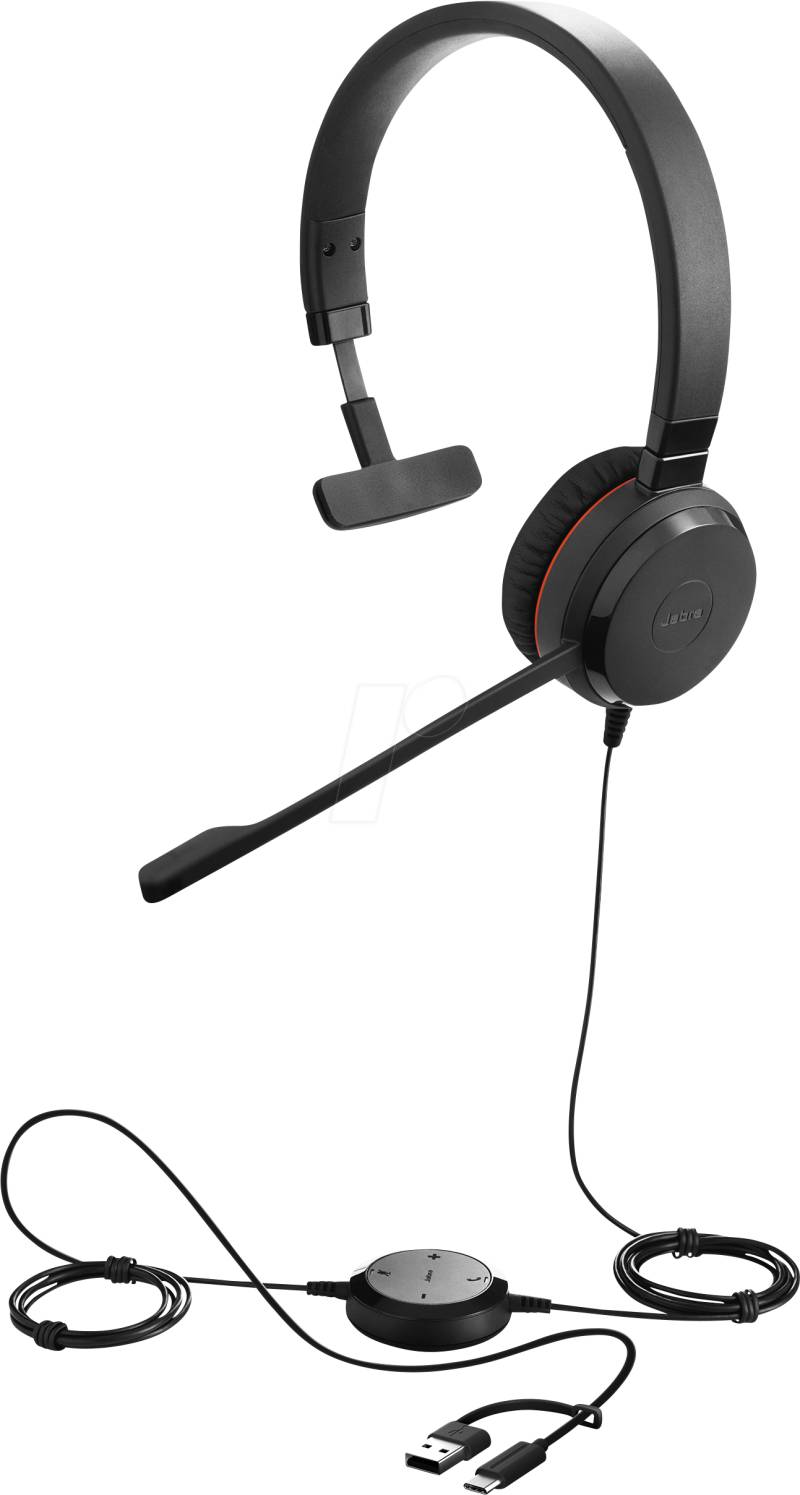 JA 5393-829-369 - Headset, Evolve 30 II, Mono UC, USB C/A Adapter, 3,5mm Klinke von Jabra