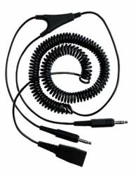 Jabra 8734-599 - QD Adapter to 2 x 3.5mm - QD auf 2X 3,5mm Klinke, Spiral, 0,5-2 Meter/z.B. für GN2100, GN2000, GN2200/ von Jabra