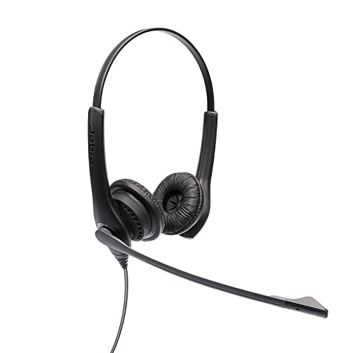 Jabra Biz 1100 EDU Stereo-Kopfhörer mit Mikrofon für Schüler - Headset mit Geräuschunterdrückung und Gehörschutz, Kunstleder-Ohrkissen und USB-A Anschluss - Schwarz von Jabra