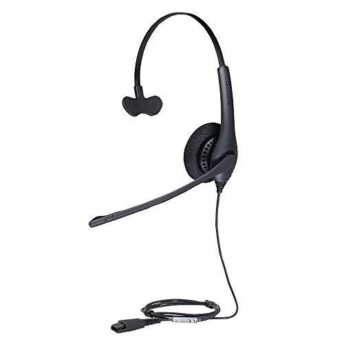 Jabra Biz 1500 Quick Disconnect On-Ear Mono Headset - Corded Headphone with Noise-cancelling Microphone and Volume Spike Protection for Deskphones, Black von Jabra