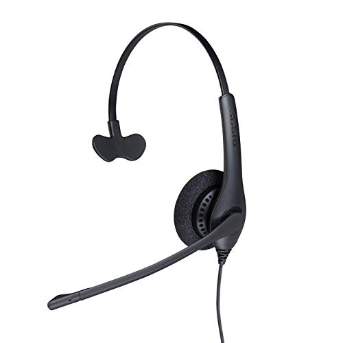 Jabra Biz 1500 USB-A On-Ear Mono Headset - Kabel-Kopfhörer mit geräuschunterdrückendem Mikrofon, Bedieneinheit und Lautstärkespitzenschutz für Softphones und Tischtelefone, Schwarz Jabra Biz 1500 USB-A On-Ear Mono Headset - Kabel-Kopfhörer mit geräuschunterdrückendem Mikrofon, Bedieneinheit und Lautstärkespitzenschutz für Softphones und Tischtelefone, Schwarz von Jabra