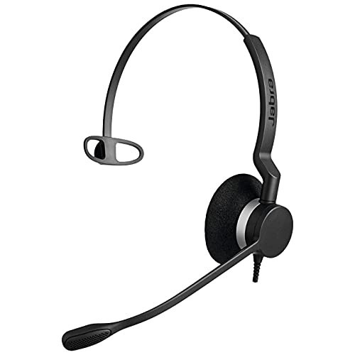 Jabra Biz 2300 USB-A MS On-Ear Mono Headset - Skype for Business zertifizierte Noise Cancelling Kabel-Kopfhörer mit Bedieneinheit für Softphones und Tischtelefone, Schwarz von Jabra