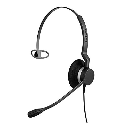 Jabra Biz 2300 USB-C UC On-Ear Mono Headset - Unified Communications zertifizierter Noise Cancelling Kabel-Kopfhörer mit Bedieneinheit für Softphones und Tischtelefone, Schwarz von Jabra