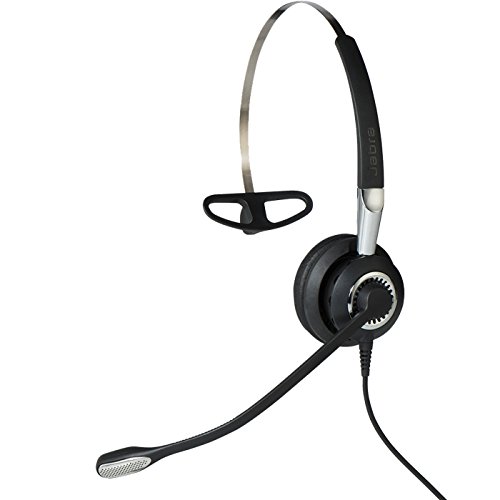 Jabra Biz 2400 II QD On-Ear Mono Headset mit Schnelltrennkupplung - Leichtgewichtiger Noise Cancelling Kabel-Kopfhörer mit HD Voice und weichem Kopfpolster für Tischtelefone von Jabra