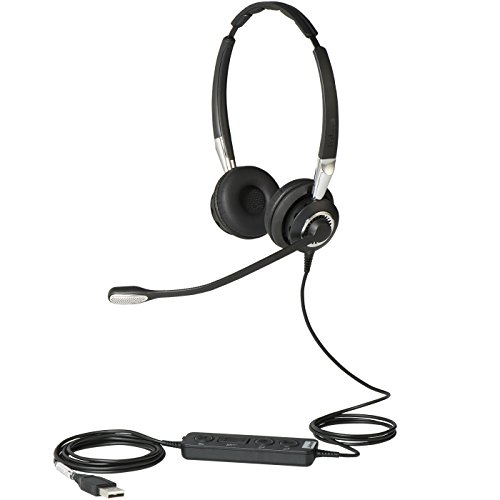 Jabra Biz 2400 II USB-A CC UC On-Ear Stereo Headset - Unified Communications optimierter Noise-Cancelling Kabel-Kopfhörer mit HD Voice und programmierbarer Bedieneinheit von Jabra
