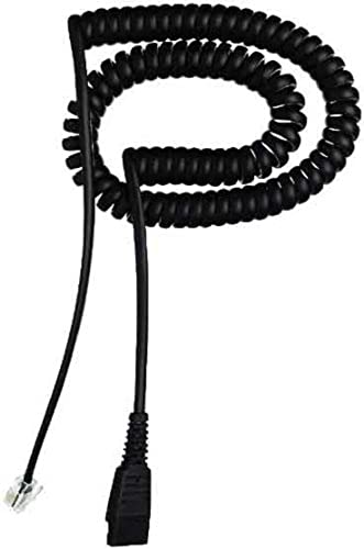 Jabra Cable End Piece QD to RJ10 Standard Assignment 2 m Spiral, Black von Jabra