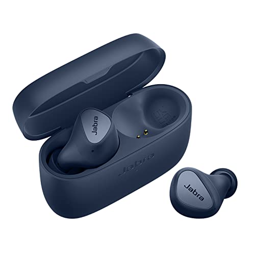 Jabra Elite 4 schnurlose In-Ear-Kopfhörer mit aktiver Geräuschunterdrückung - bequeme Bluetooth-mit Spotify Tap Playback, Google Fast Pair, Microsoft Swift Pair und Multipoint - Dunkelblau von Jabra