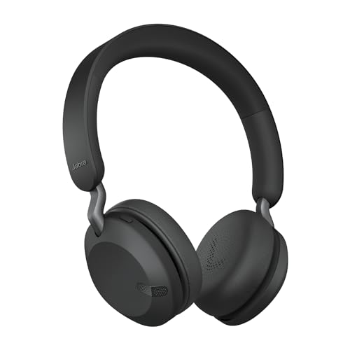 Jabra Elite 45h Kabellose On-Ear Kopfhörer – 50 Stunden Akkulaufzeit, faltbares, kompaktes Design – Duale Mikrofon-Anruftechnologie – Titan Schwarz von Jabra