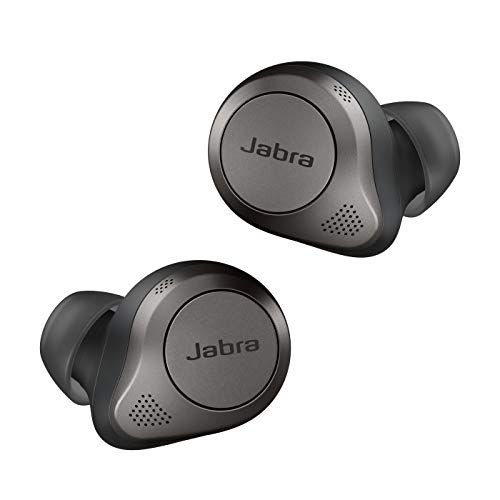 Jabra Elite 85t True Wireless In-Ear Bluetooth Kopfhörer - Earbuds mit Advanced Active Noise Cancellation und kraftvollen Lautsprechern - Kabelloses Ladegehäuse - titanschwarz, Einheitsgröße von Jabra