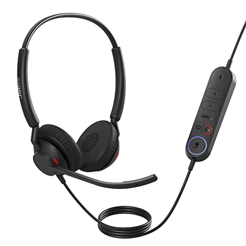 Jabra Engage 40 kabelgebundenes Stereo-Headset mit Inline Anrufsteuerung, geräuschunterdrückender 2-Mic-Technologie und USB-C-Kabel - MS Teams Zertifiziert, mit Allen Plattformen kompatibel - schwarz von Jabra