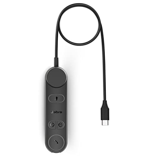 Jabra Engage 50 II Link Anrufsteuerung mit USB-C-Kabel für Jabra Engage 50 II Mono- und Stereo-Headset mit USB-C-Anschluss - mit allen führenden UC-Plattformen wie Zoom kompatibel - Schwarz von Jabra