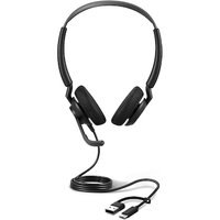 Jabra Engage 50 II Stereo Headset USB-C/A + Link-Adapter (Steuereinheit), UC-Version von Jabra