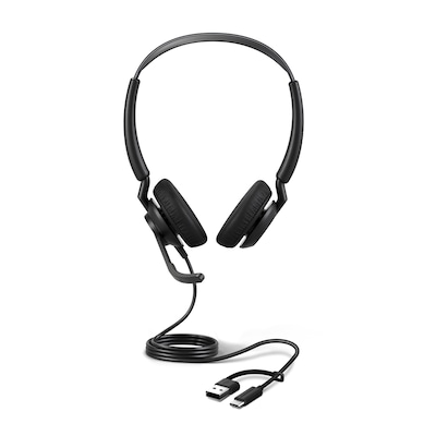 Jabra Engage 50 II Stereo Headset USB-C/A + Link-Adapter (Steuereinheit), UC-Version von Jabra