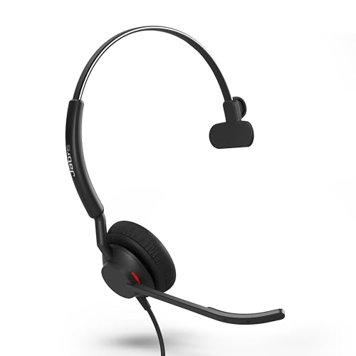 Jabra Engage 50 II schnurgebundenes Mono-Headset mit geräuschunterdrückender 3-Mic-Technologie und USB-C-Kabel, Ultraleicht - mit Allen führenden UC-Plattformen wie Zoom & Unify kompatibel - Schwarz von Jabra