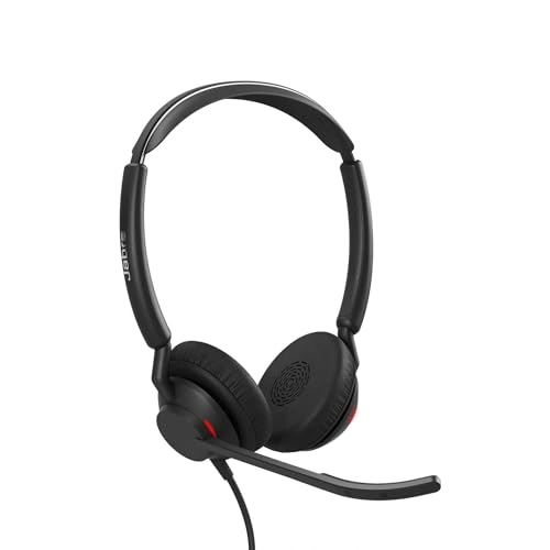 Jabra Engage 50 II schnurgebundenes Stereo-Headset mit geräuschunterdrückender 3-Mic-Technologie und USB-C-Kabel, ultraleicht - mit allen führenden UC-Plattformen wie Zoom & Unify kompatibel - Schwarz von Jabra