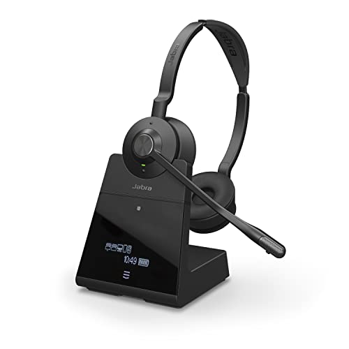 Jabra Engage 75 On-Ear DECT Stereo Headset - Skype For Business Certified Wireless Headphones with Advanced Noise Cancellation for Deskphones and Softphones – Black – UK Version von Jabra