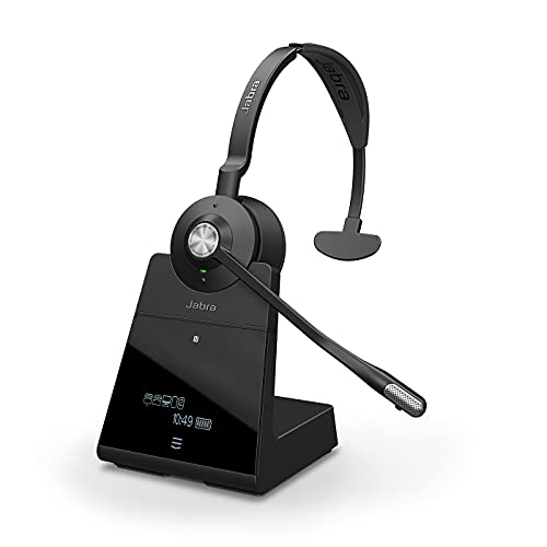 Jabra Engage 75 On-Ear Dect Mono Headset - Skype for Business zertifizierter drahtloser Kopfhörer mit Noise-Cancelling für Tischtelefone und Softphones - schwarz - EU-Version von Jabra