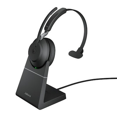 Jabra Evolve 2 65 UC Wireless Bluetooth Mono Headset schwarz m. Ladestation von Jabra