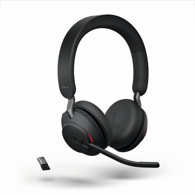 Jabra Evolve 2 65 UC Wireless Bluetooth Stereo USB-C Headset Ladestation schwarz von Jabra