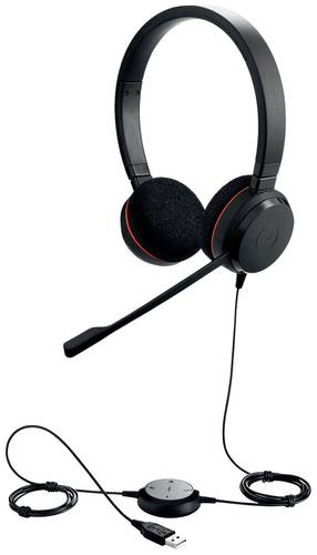 Jabra Evolve 20 Computer On Ear Headset kabelgebunden Stereo Schwarz Mikrofon-Rauschunterdrückung H von Jabra