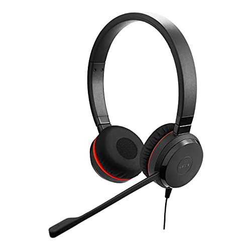 Jabra Evolve 20 SE Stereo Headset, USB-C Kabel mit Anrufsteuerung, Microsoft Teams zertifiziert, Schwarz von Jabra