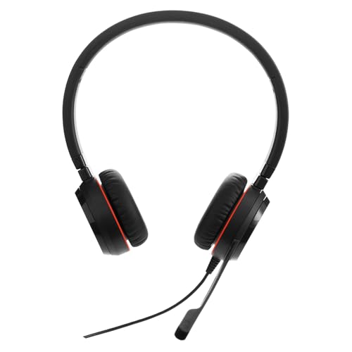 Jabra Evolve 20 SE Stereo Headset - Unified Communication Zertifizierte Kopfhörer für VoIP Softphone mit passiver Geräuschunterdrückung - USB-C/A - Schwarz UC Jabra Evolve 20 SE Stereo Headset - Unified Communication Zertifizierte Kopfhörer für VoIP Softphone mit passiver Geräuschunterdrückung - USB-C/A - Schwarz UC von Jabra